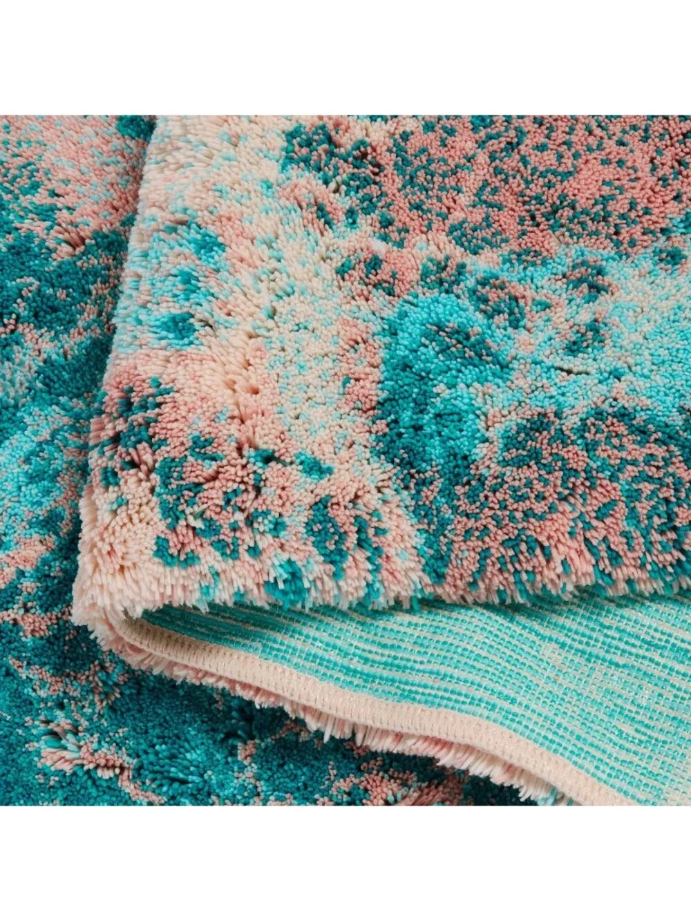 NWT Abyss & Habidecor Corse Bath Rug Turquoise Multi Size 27x47